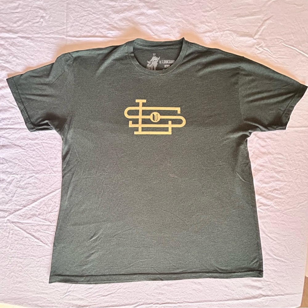 Linksoul Charcoal Tee with Gold Graphic